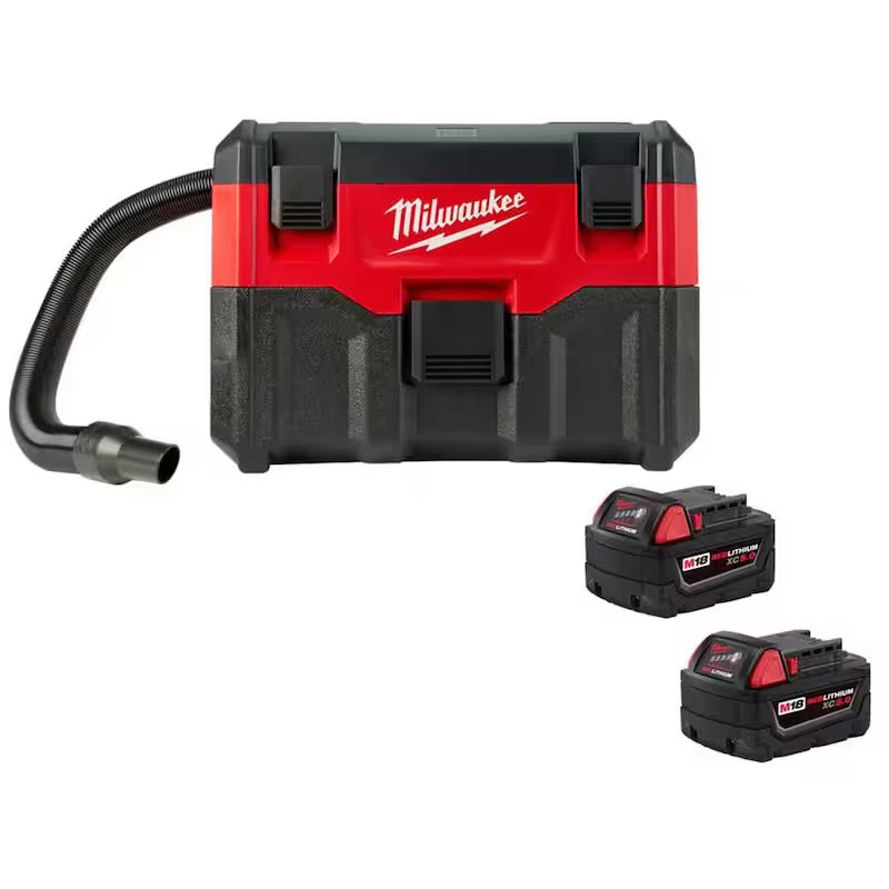 18-Volt Cordless Wet/Dry Vacuum with 5.0 Ah Battery Packs J61377