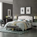 Queen Faux Leather Bed E4443
