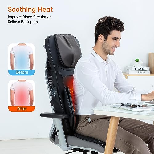 Heated Shiatsu Neck Back Massager Seat Cushion D85550