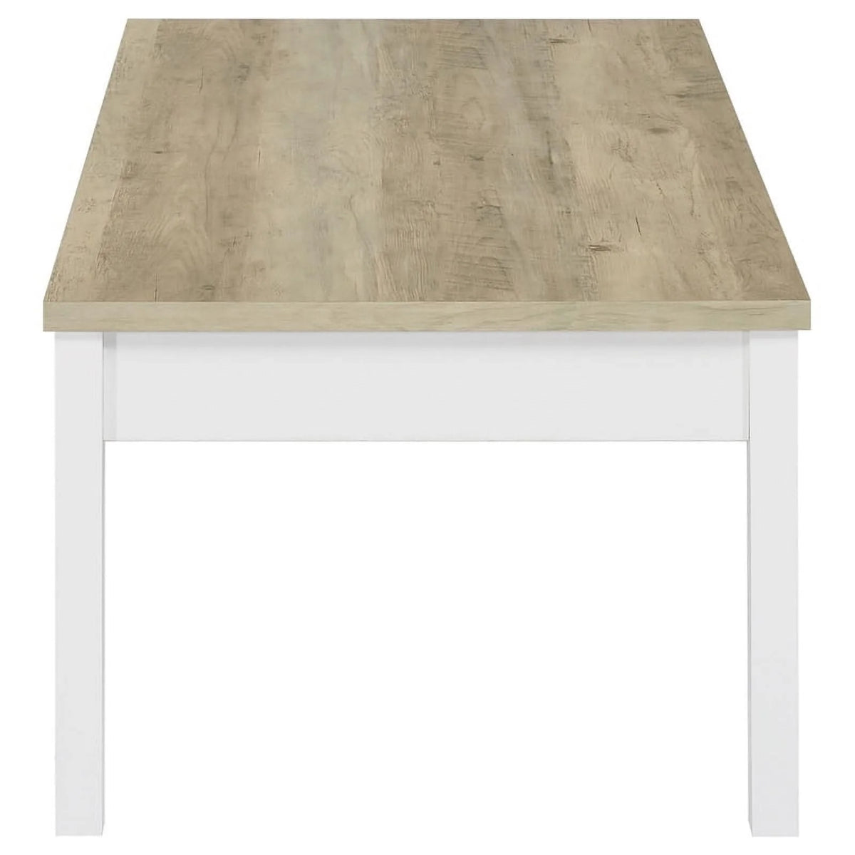 3-piece Pine and White Wood Coffee Table Set U9700