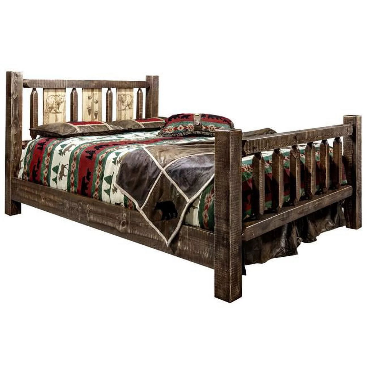 King Size Bed with Bear Design C7506