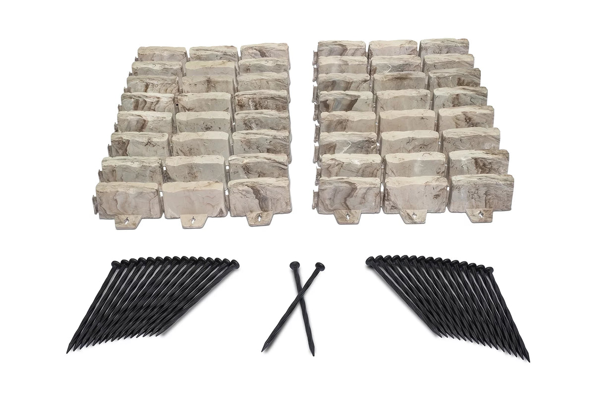 Brown Faux Stone Landscape Edging Kit D4497