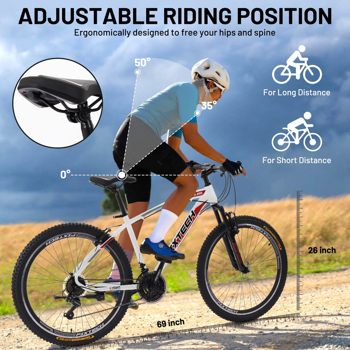 White 21 Speed Mountain Bike V291520