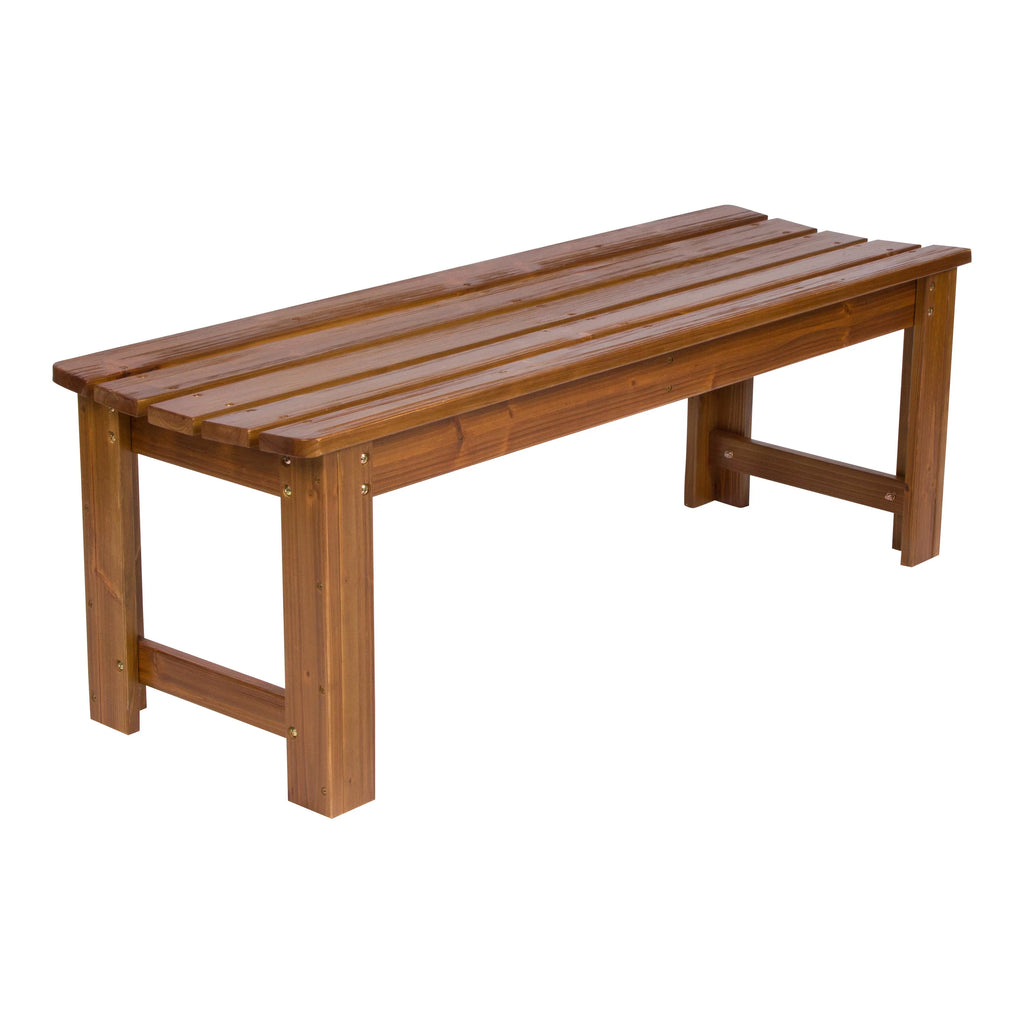 4 Ft. Backless Wooden Garden Bench L392803