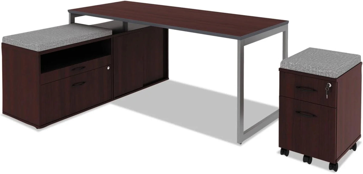2-Drawer Low File Cabinet Credenza - Mahogany F147808