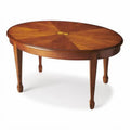 Olive Ash Burl Oval Coffee Table V733