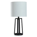 Matte Black Table Lamp with Drum Shade R31574