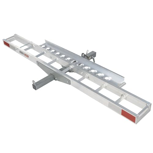 Lightweight Aluminum Motorcycle Hitch Carrier with Loading Ramp L884849