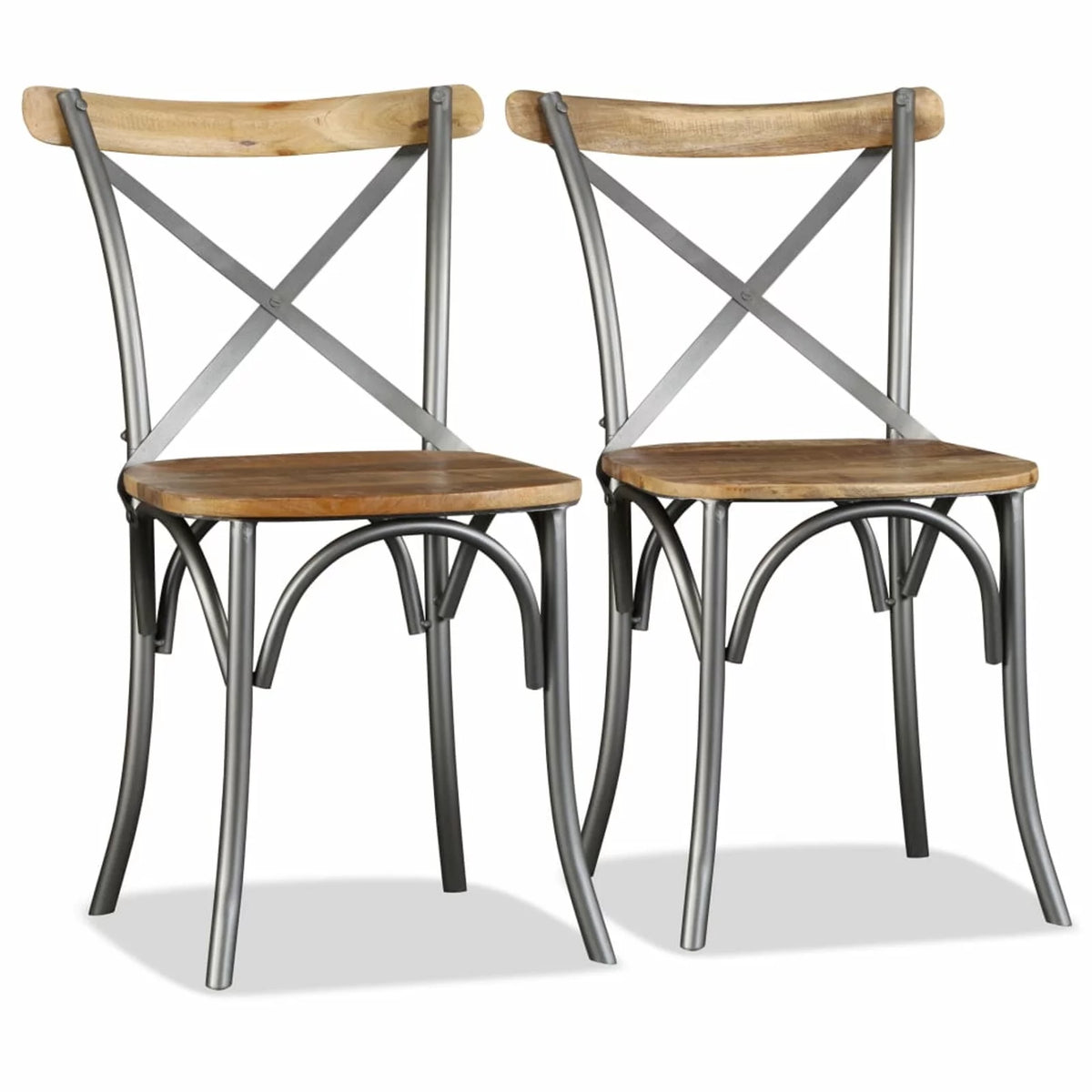 2 Piece Mango Wood Dining Chairs U463