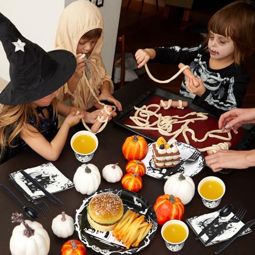 500 Pcs Halloween Party Supplies Plates Cups Napkins and Cutlery Set F848
