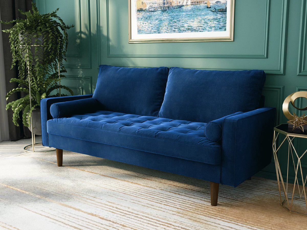 Blue Sleeper Sofa Sectional Couch E9581