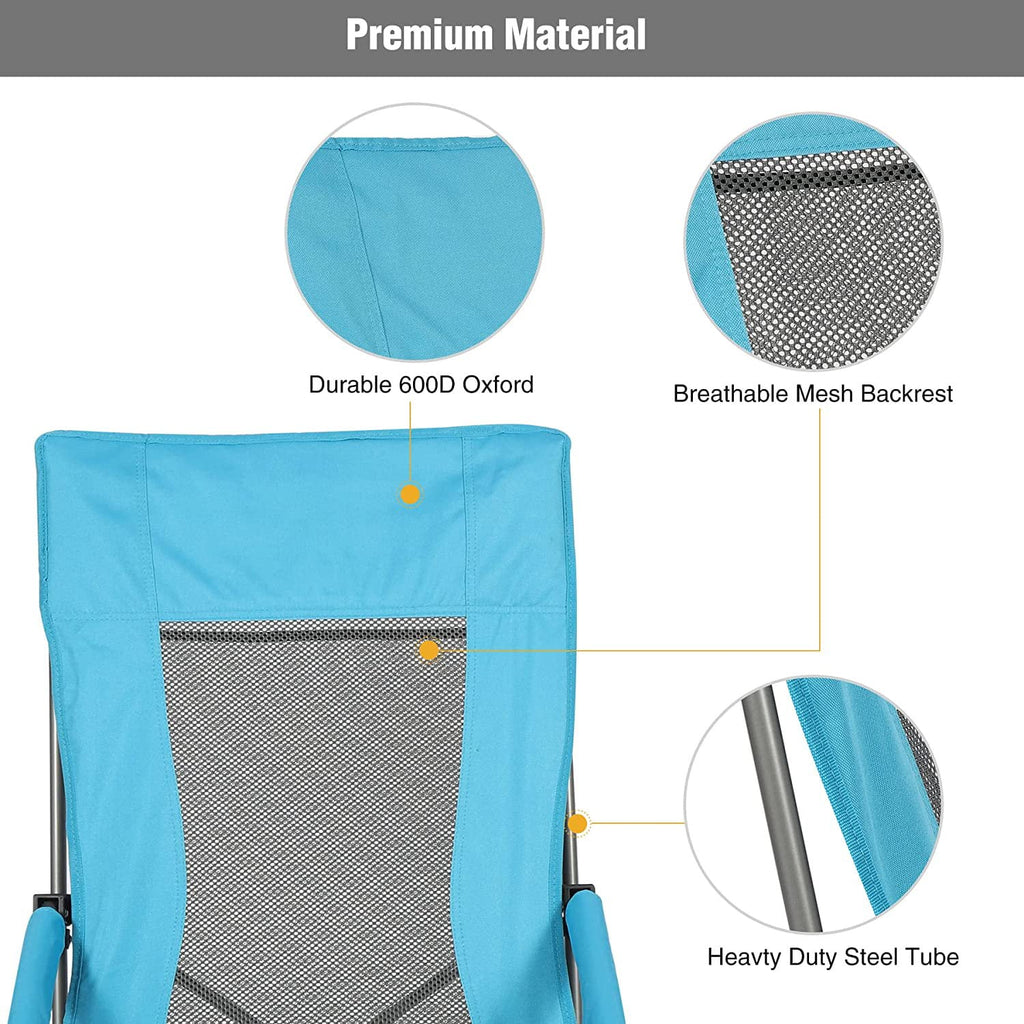 Light Blue Folding Beach Chair 2 Pack E8728
