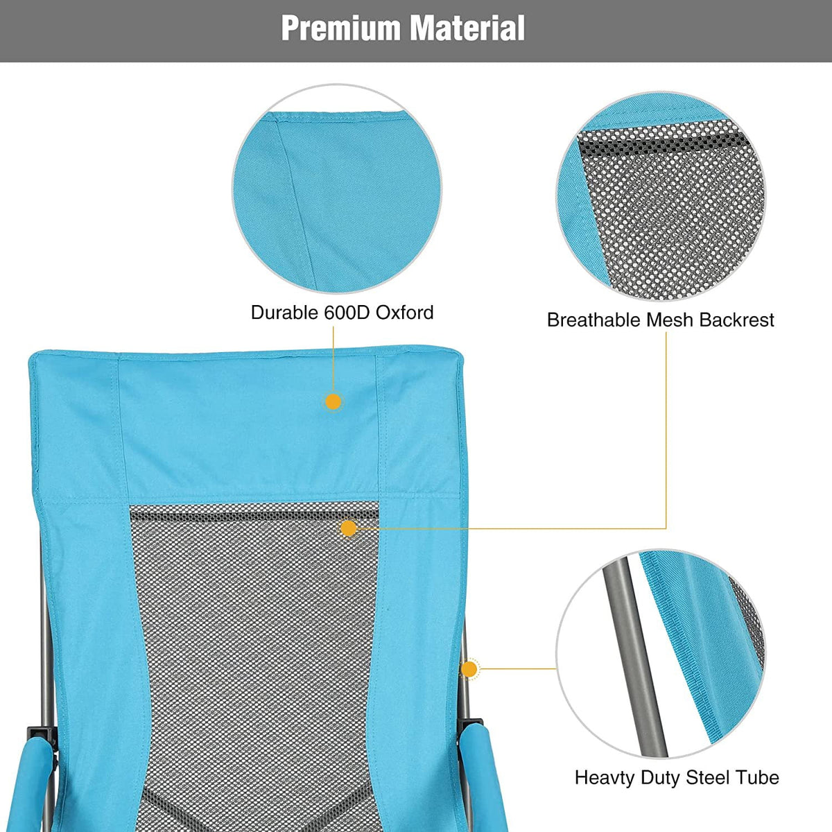 Light Blue Folding Beach Chair 2 Pack E8728