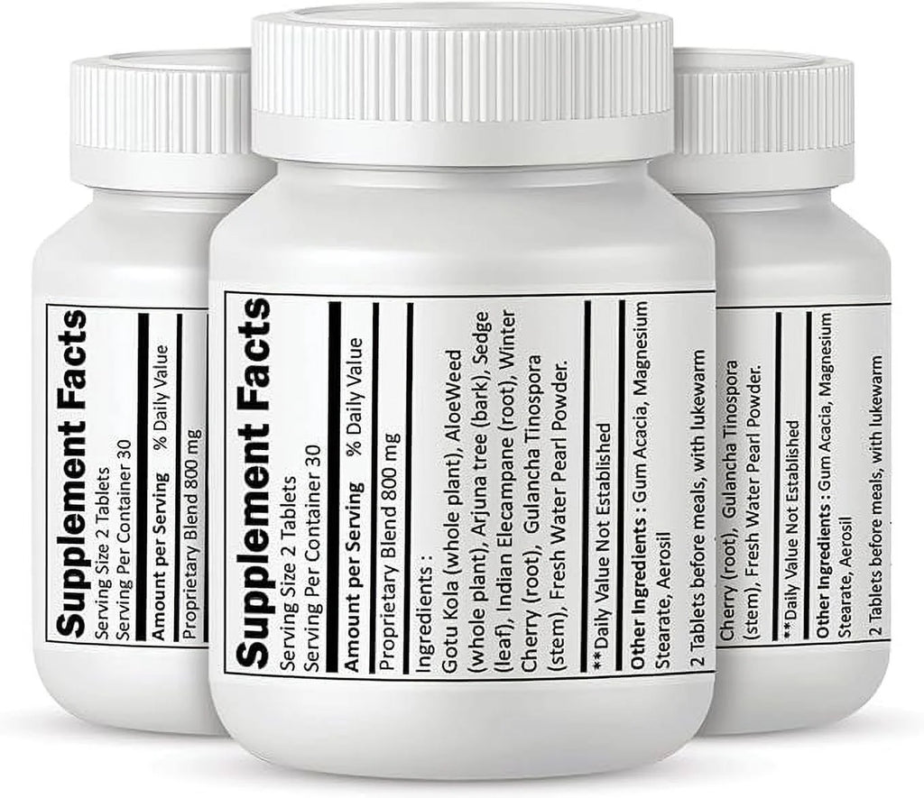 Herbal Tablets Supplement 5 Bottles G366178