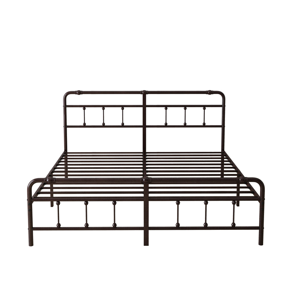 King Size Metal Platform Bed Frame with Headboard/Footboard N16071