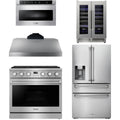 36 Gas Range, Range Hood, Refrigerator, Microwave and Wine Cooler T675456