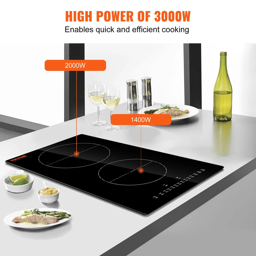 12'' 2 Burner Electric Induction Cooktop D265474