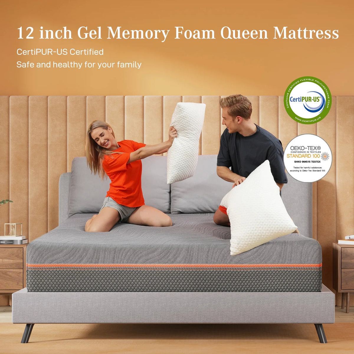 10 Cool Gel Memory Foam Queen Mattress T4282