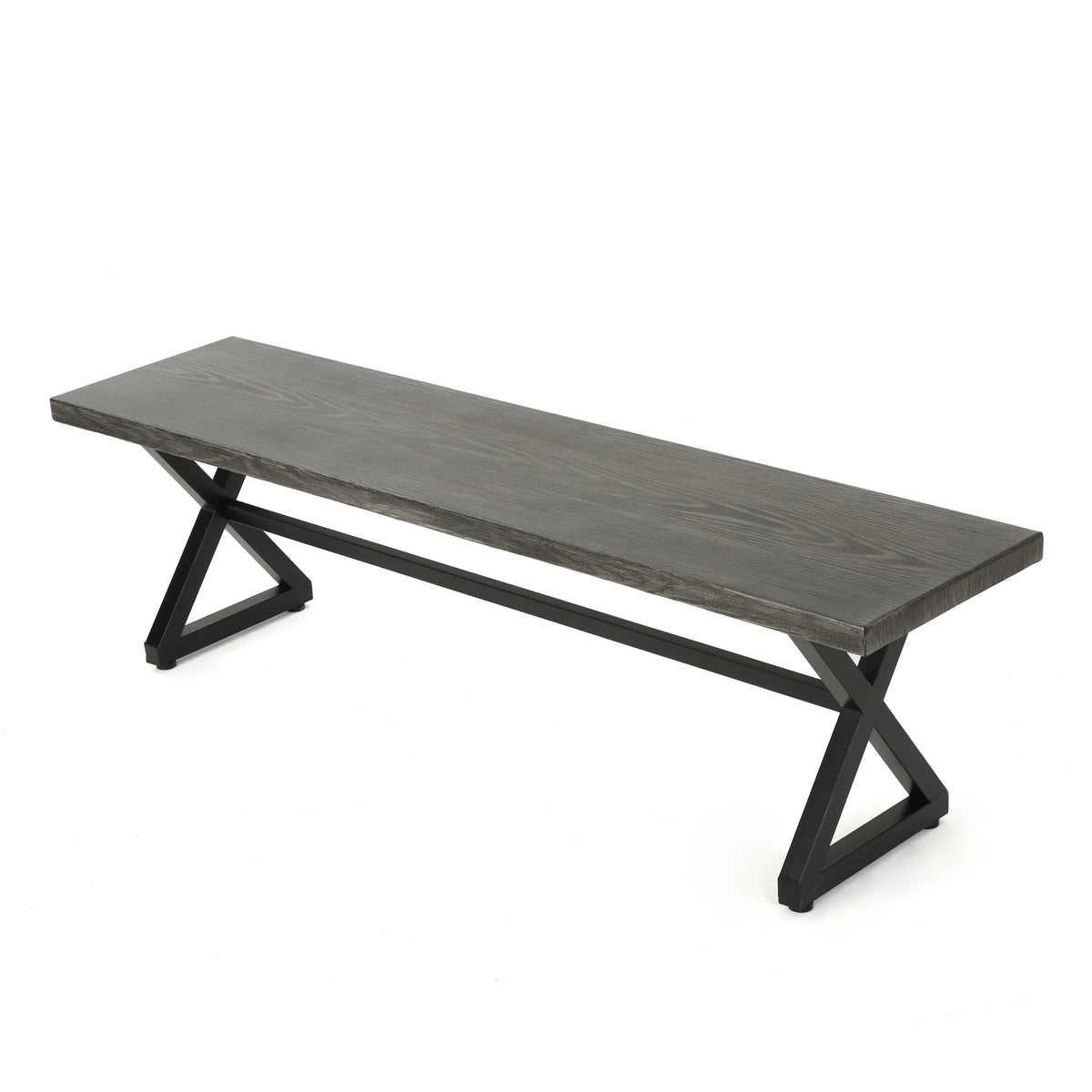 Aluminum Dining Bench with Steel Frame G557