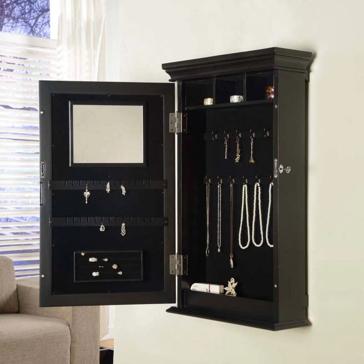 Wall Mounted Jewelry Armoire B809917