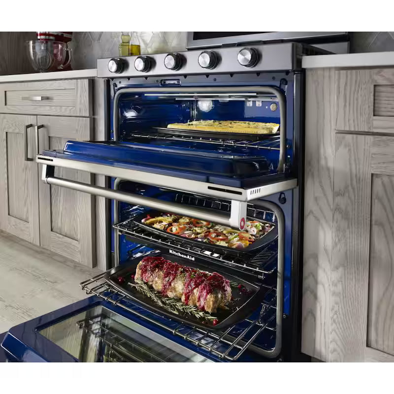 6.0 cu. ft. Double Oven Gas Range with Convection Oven in Stainless Steel V1079