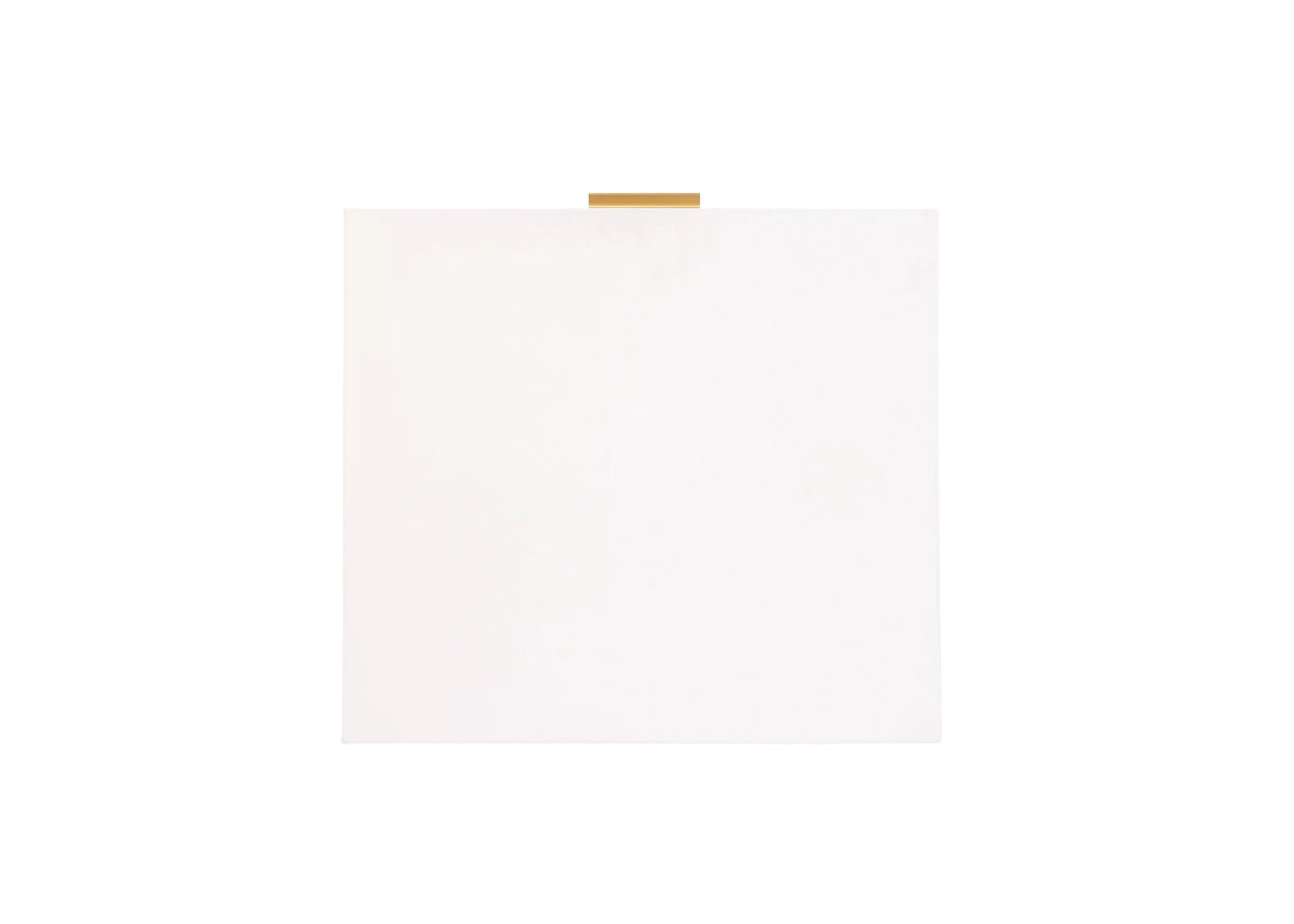 White 1-Drawer Nightstand with Gold Metal Legs M39367