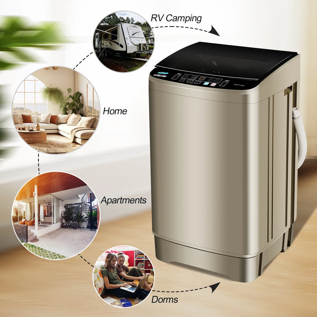 Portable 17.7 lbs Full Automatic Washing Machine H8752