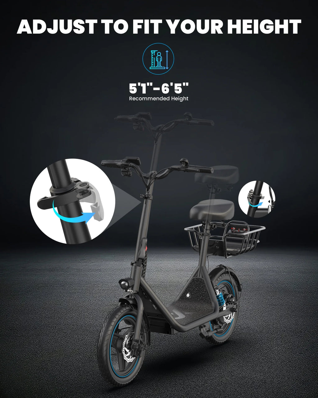 600W Electric Scooter with Seat C9143
