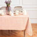 100% Pure Linen Checkered Tablecloth 60 x 132 Inch P11706