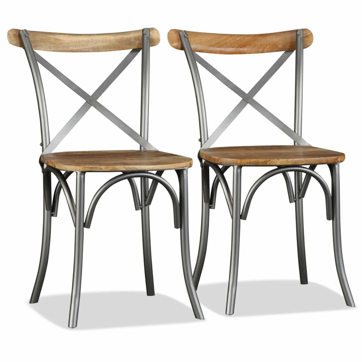 2 Piece Mango Wood Dining Chairs U463