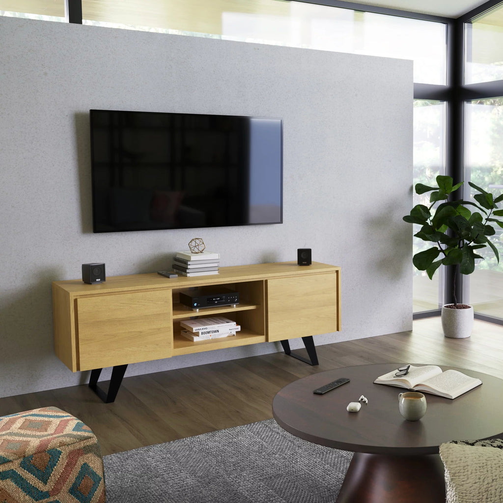63 inch Oak TV Media Stand F191194