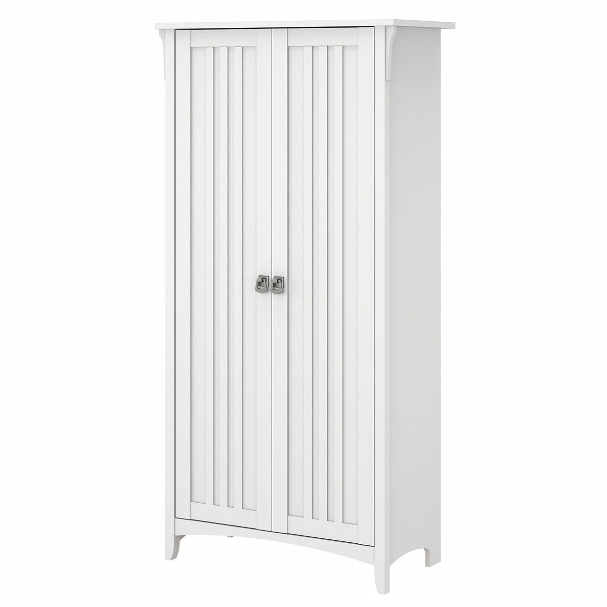 Pure White Tall Storage Cabinet with Doors J12864