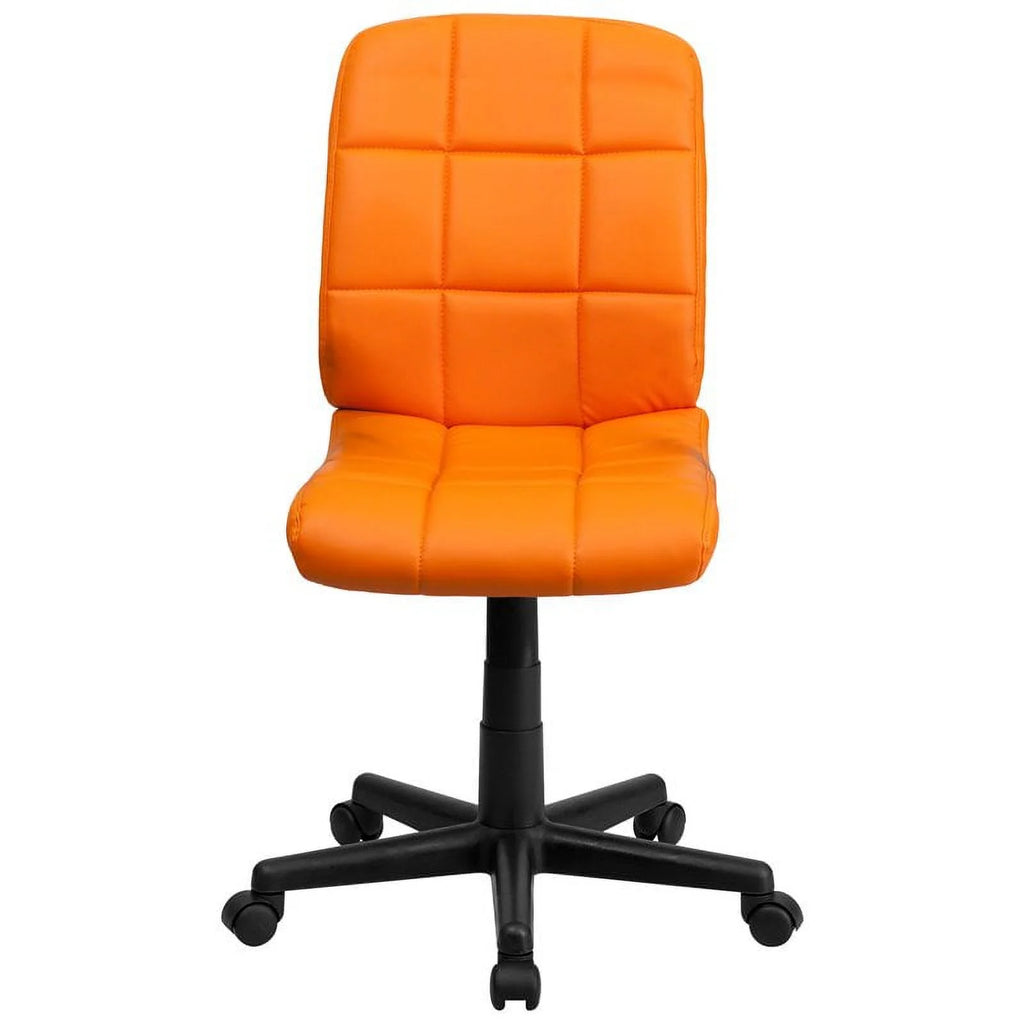 Orange Quilted Office Swivel Chair Y8808