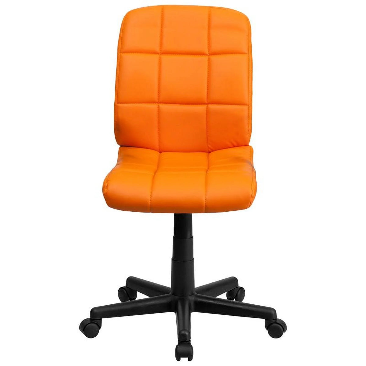 Orange Quilted Office Swivel Chair Y8808
