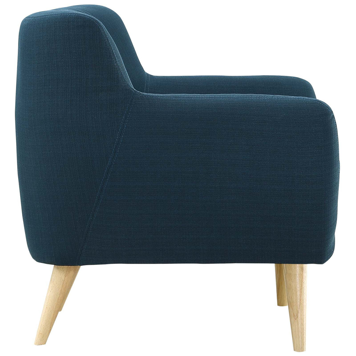 Navy Blue Fabric Armchair and Sofa Set C7177