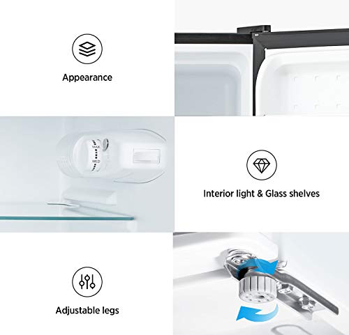 Compact Reversible Double Door Refrigerator and Freezer O2542
