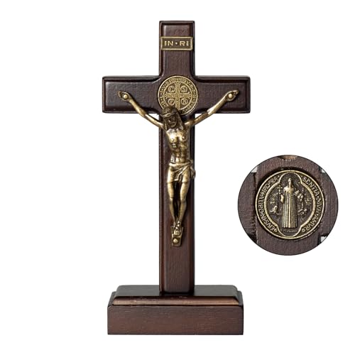 Wooden Crucifix Cross with Detachable Stand 10 Inch C966154
