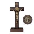 Wooden Crucifix Cross with Detachable Stand 10 Inch C966154