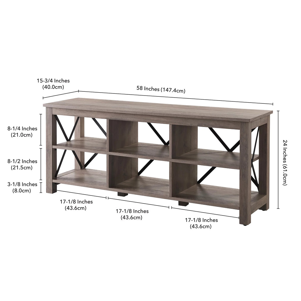Gray Oak Rectangular TV Stand U522387