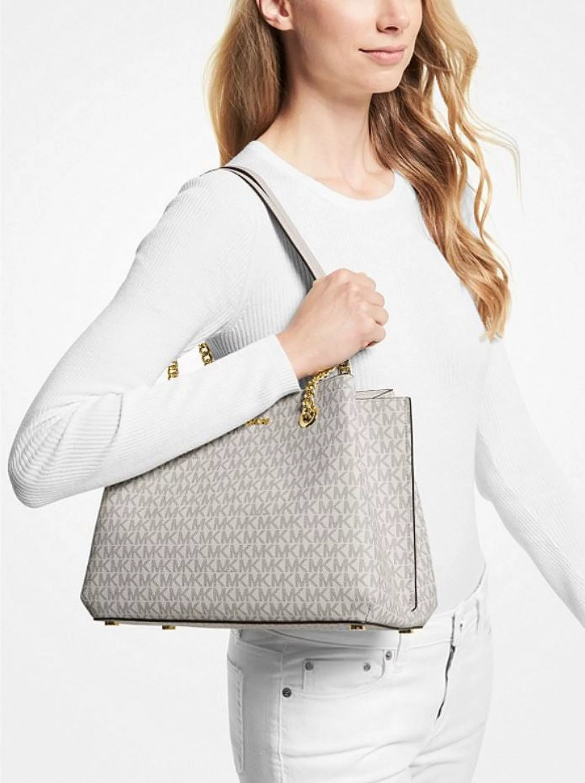 Womens Large Logo Shoulder Bag V516