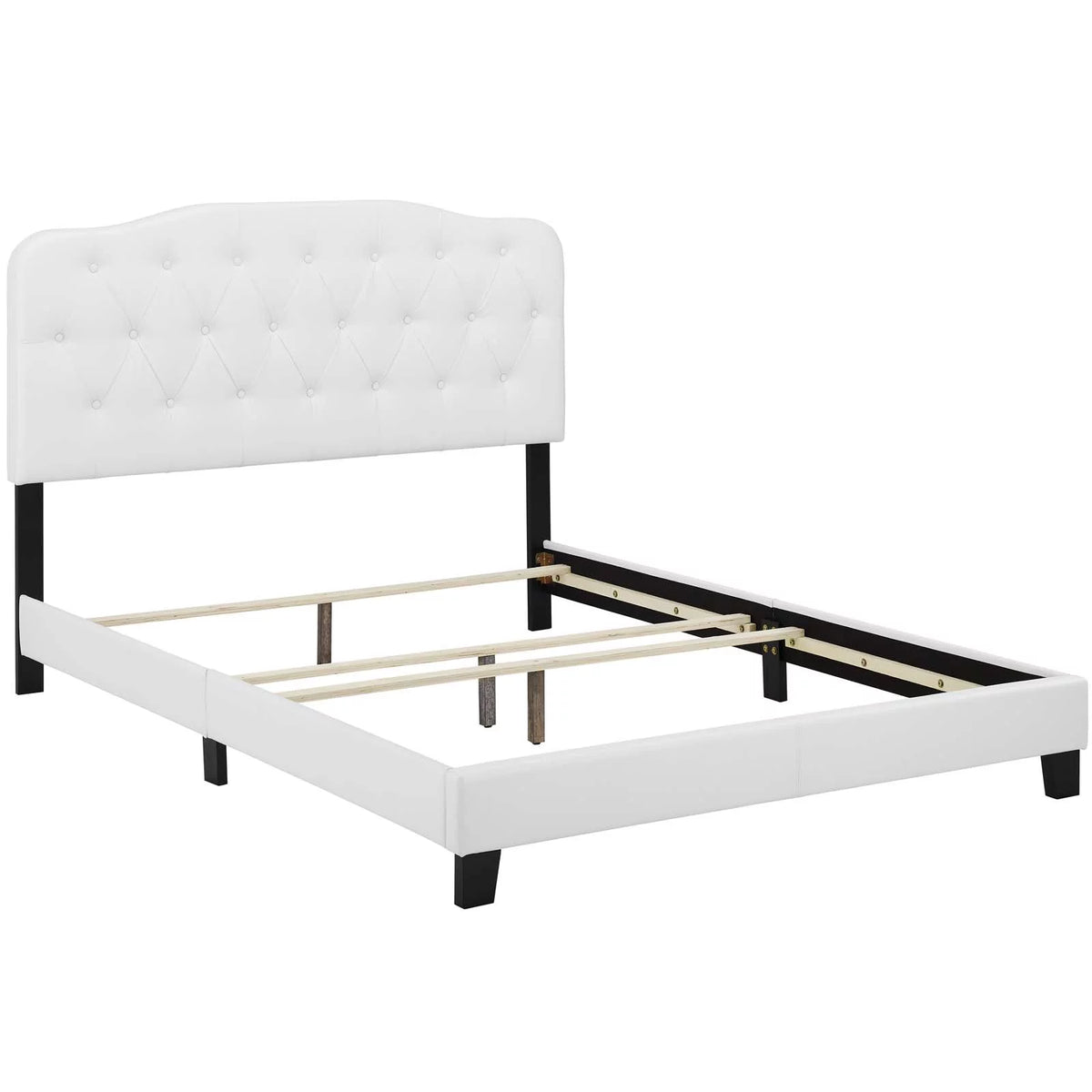 Queen Faux Leather Bed E4443