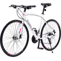 24 Speed 700C Aluminum Flat Bar Road Bike with Disc Brakes V1225