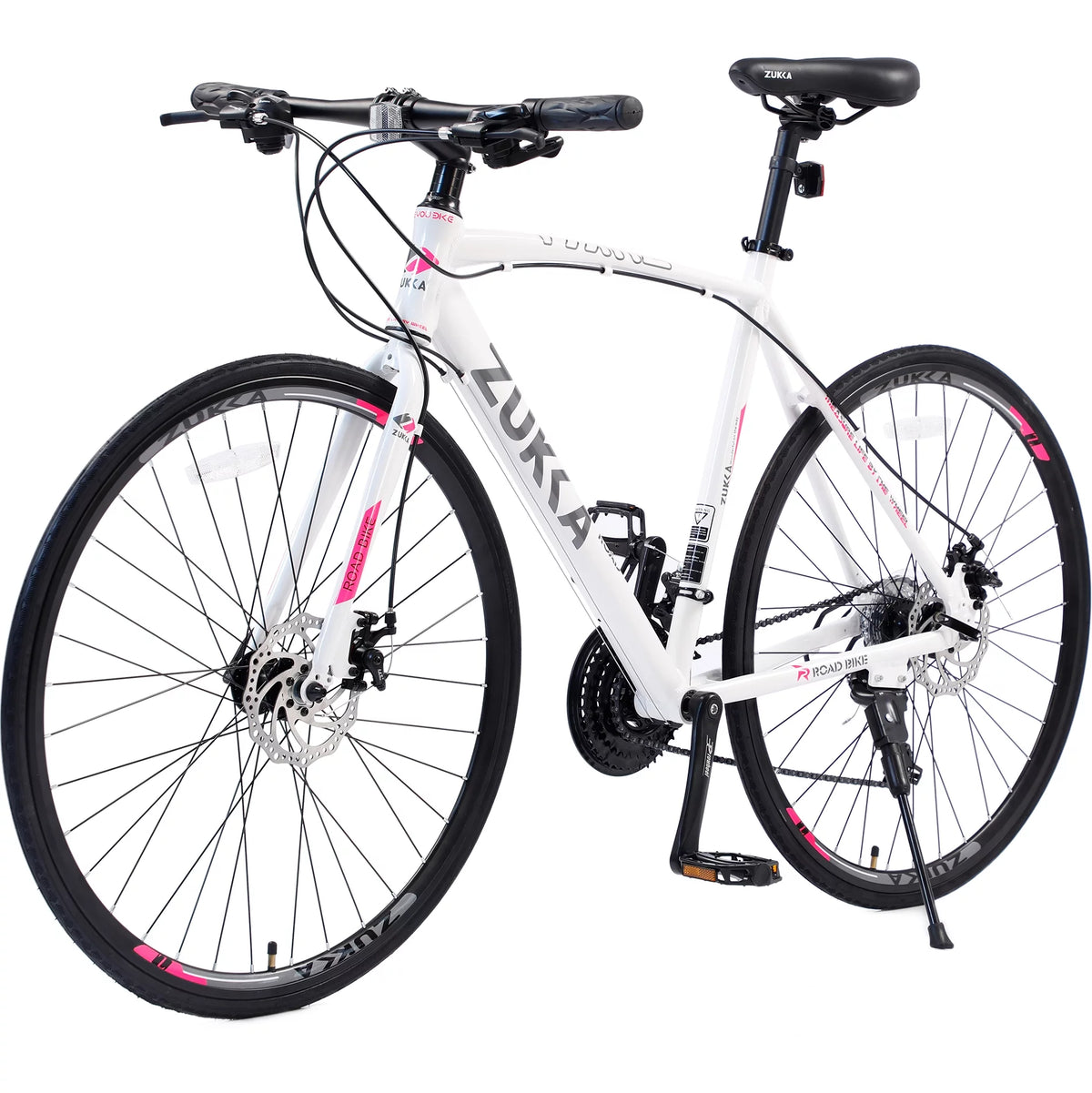 24 Speed 700C Aluminum Flat Bar Road Bike with Disc Brakes V1225