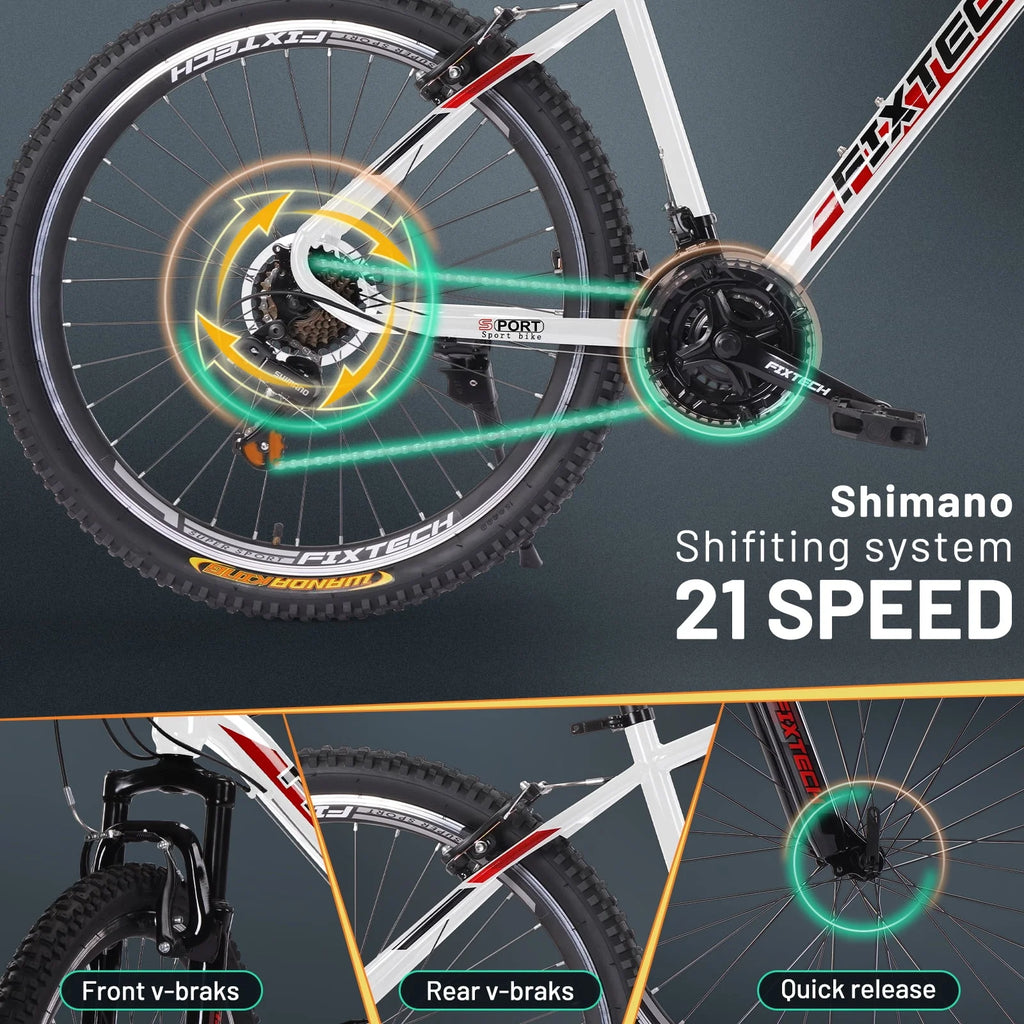 White 21 Speed Mountain Bike V291520