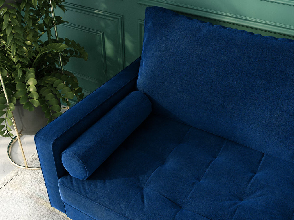 Blue Sleeper Sofa Sectional Couch E9581