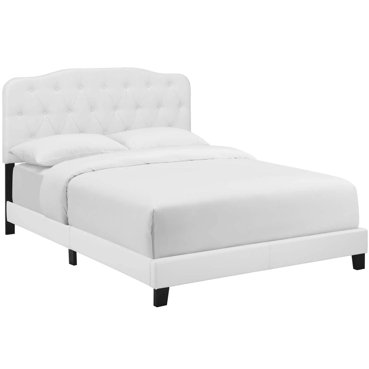 Queen Faux Leather Bed E4443