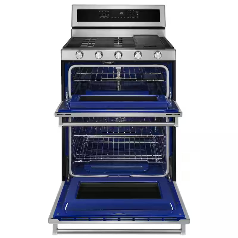 6.0 cu. ft. Double Oven Gas Range with Convection Oven in Stainless Steel V1079