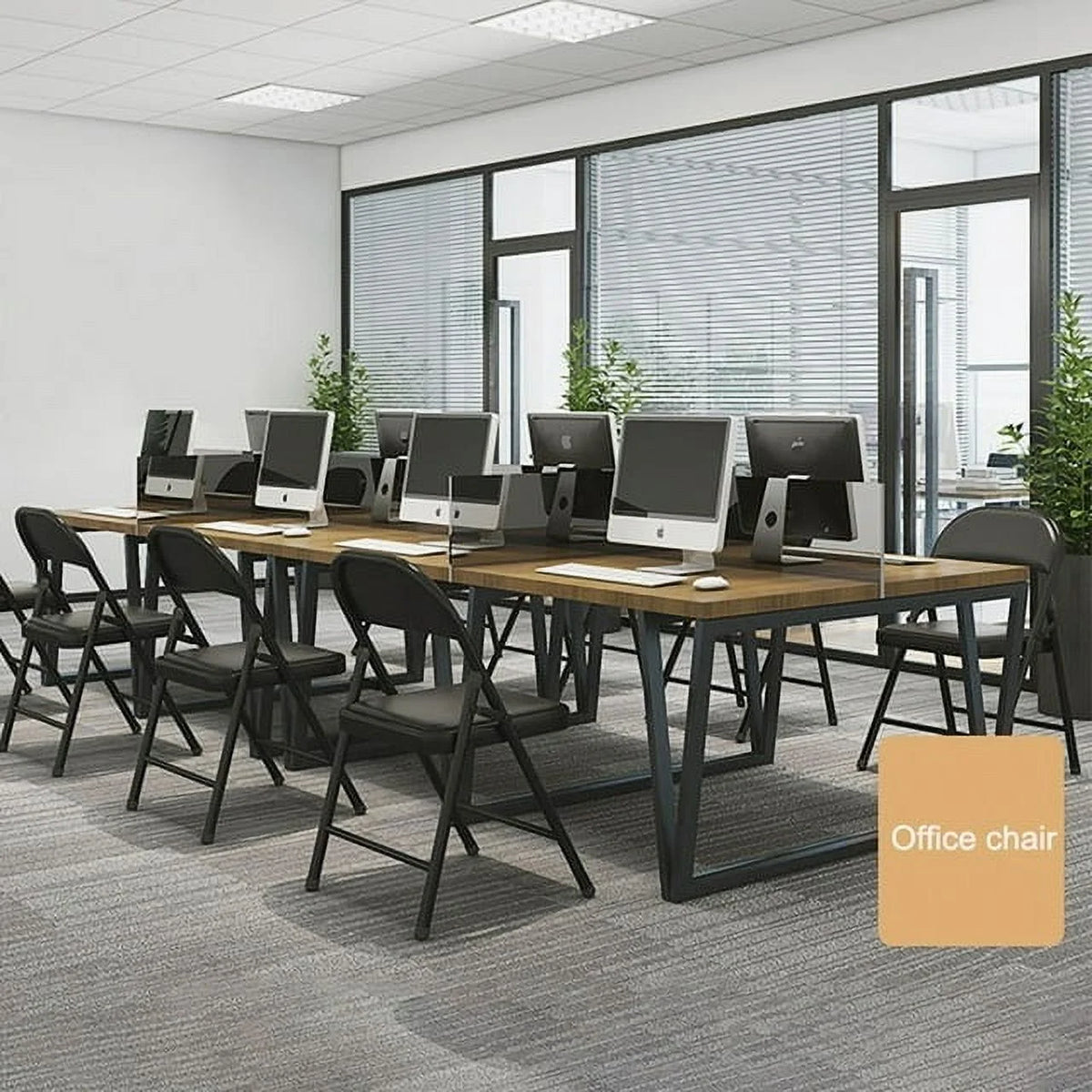 Black Vinyl Folding Chair 6 Pack D246187