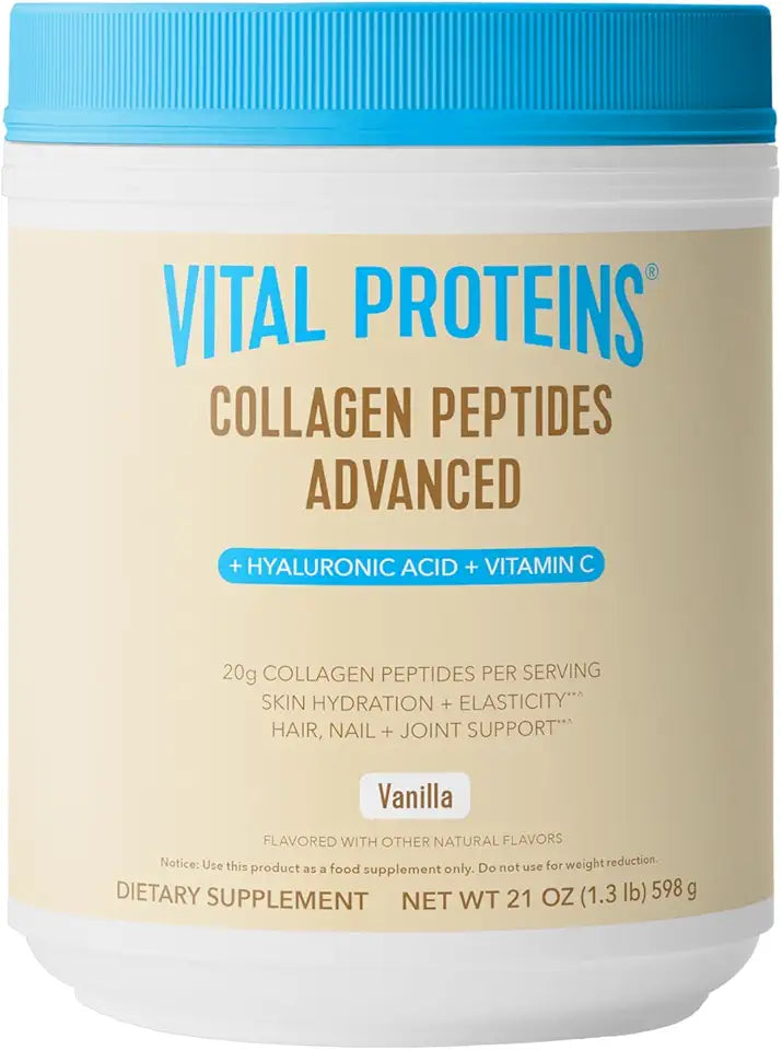 Collagen Peptides Powder with Hyaluronic Acid and Vitamin C Vanilla 21oz P828533