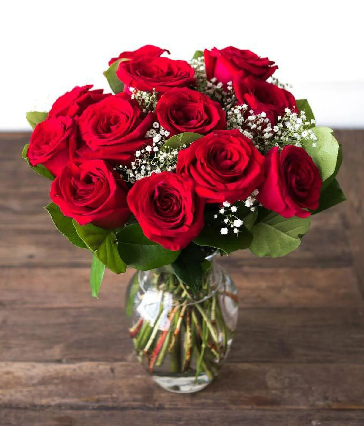 One Dozen Long Stemmed Red Roses Fresh Flowers L181717
